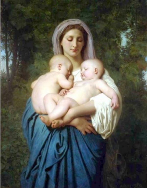 A mother with two sons by William-Adolphe Bouguereau
